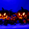 Harvest and Halloween eggs black light pumpkins